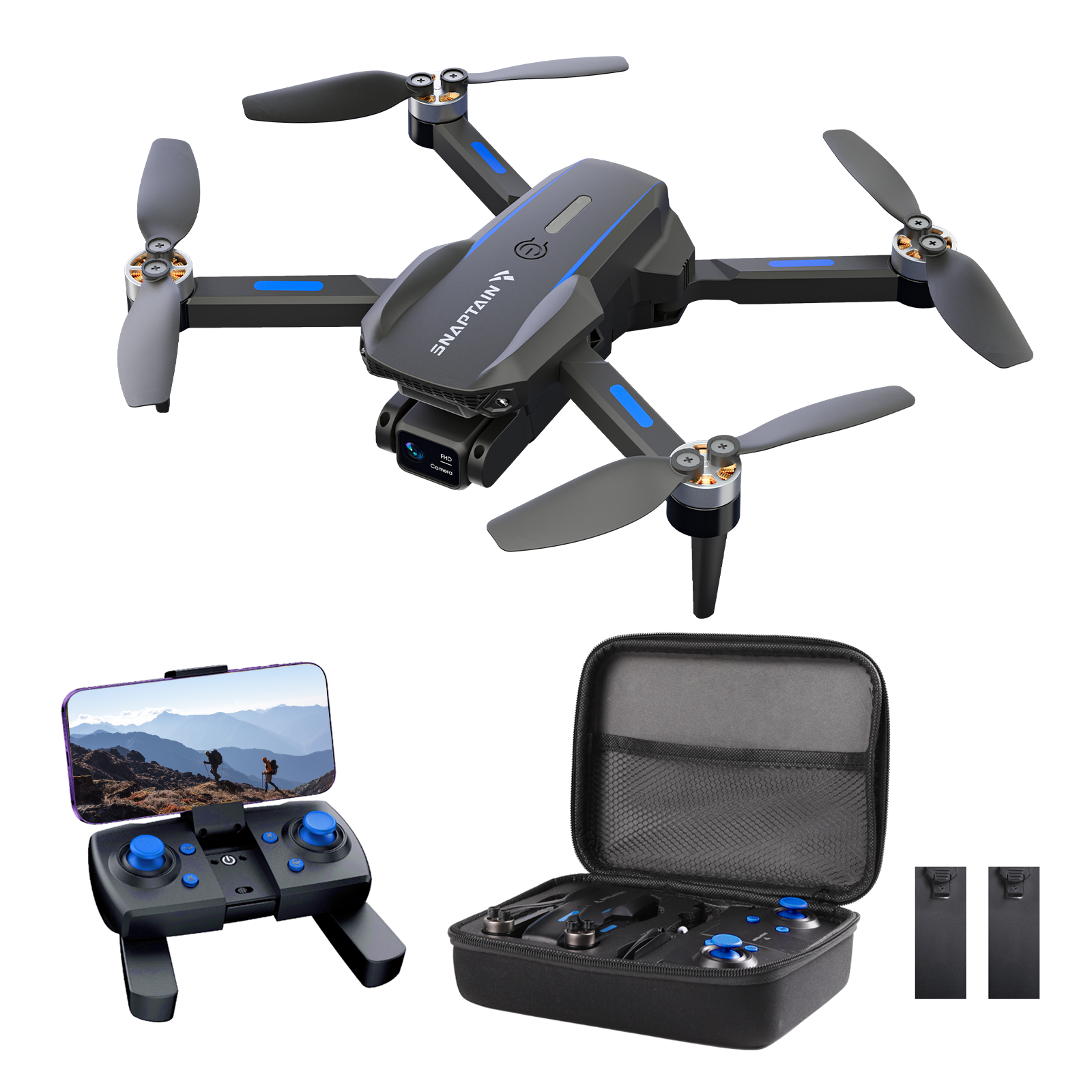 Snaptain S5C Elite 1080p Drone with Remote Controller - Black