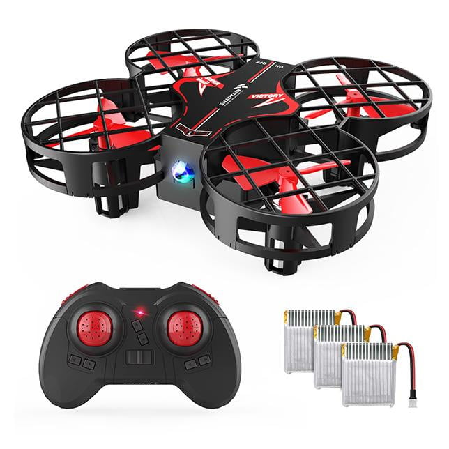 SNAPTAIN H823H Portable Mini Drone for Kids, RC Pocket Quadcopter (Red)